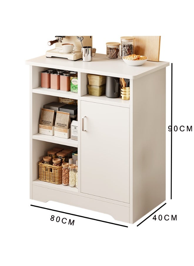 CityRiya-Long Storage Cabinet, Coffee Corner Table, Kitchen Storage Rack, Storage Shelf, Home Coffee Bar Cabinet, Buffet Sideboard Cabinet, White Storage Rack Organizer Workstation for Office  - Image 2