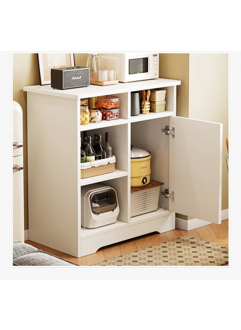CityRiya-Long Storage Cabinet, Coffee Corner Table, Kitchen Storage Rack, Storage Shelf, Home Coffee Bar Cabinet, Buffet Sideboard Cabinet, White Storage Rack Organizer Workstation for Office  - Image 4