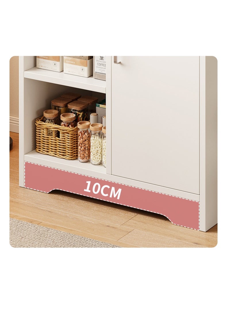 CityRiya-Long Storage Cabinet, Coffee Corner Table, Kitchen Storage Rack, Storage Shelf, Home Coffee Bar Cabinet, Buffet Sideboard Cabinet, White Storage Rack Organizer Workstation for Office  - Image 5