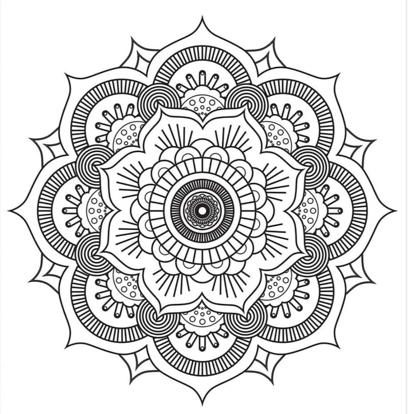 E Shopping® mandala art tools set of 13pc with Mandala Moment book and acrylic color kit of 10 different colors - Image 4