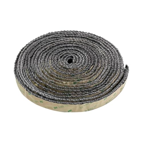 Protalwell Self Adhesive Stove Window Glass Gasket Tape, 1" Width 72" Length, Flat Stove Door Glass Gasket, Self Stick Flat Gasket Tape for Stove and Fireplace Window Glass - Image 1