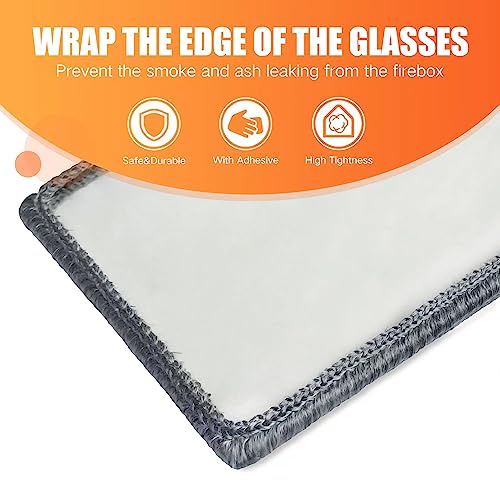 Protalwell Self Adhesive Stove Window Glass Gasket Tape, 1" Width 72" Length, Flat Stove Door Glass Gasket, Self Stick Flat Gasket Tape for Stove and Fireplace Window Glass - Image 4