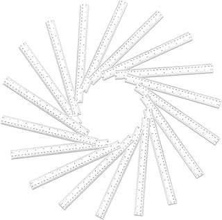 Koogel 40 PCS Clear Plastic Rulers, Clear Ruler for School, Office, Home, Plastic Ruler Straight - Image 1