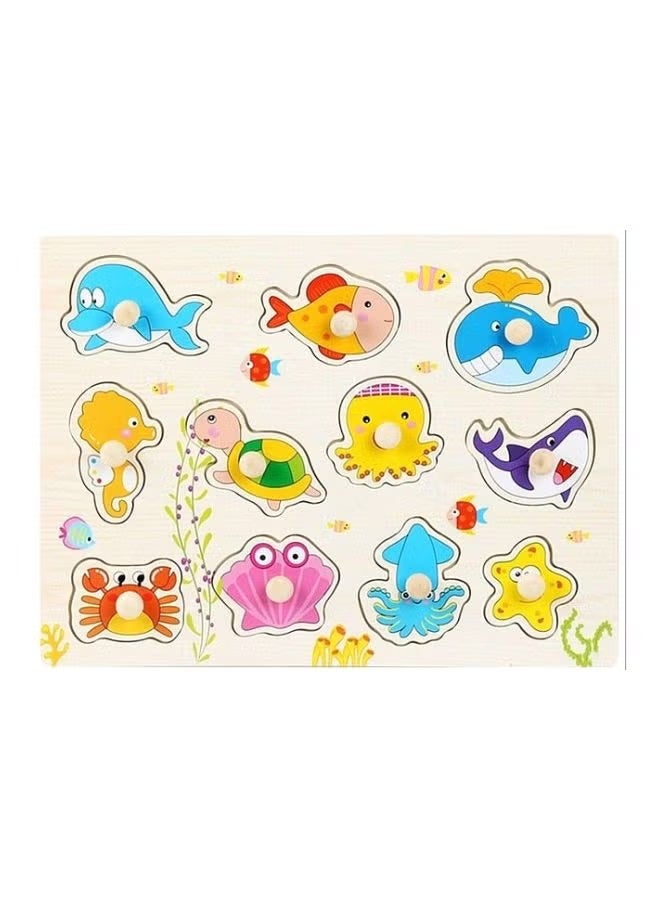 Wooden educational toys, animals, marine life, transportation 3-piece set early education cognitive toys - Image 4