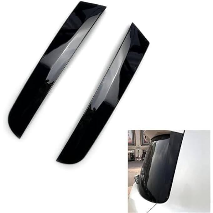 rayihni Rear Window Side Spoiler Wing For Nissan Patrol Y62 20102021 Black Glossy Plastic - Image 1