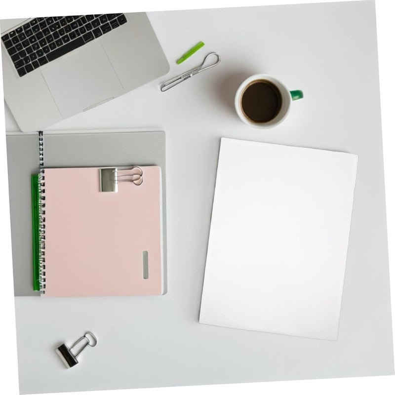 Abaodam 50pcs L-Type Plastic Document Folders A4 Thickened Plastic File Sleeves for Office and School Report Folder for Document Protection - Image 5