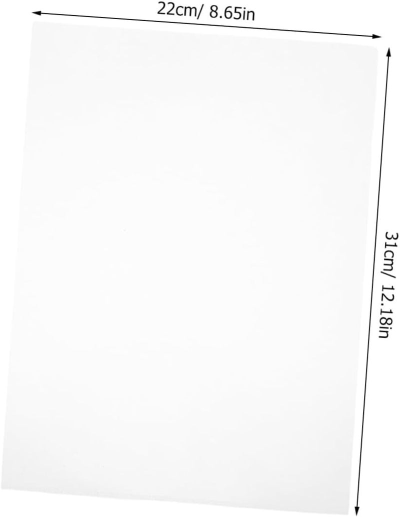 Abaodam 50pcs L-Type Plastic Document Folders A4 Thickened Plastic File Sleeves for Office and School Report Folder for Document Protection - Image 2