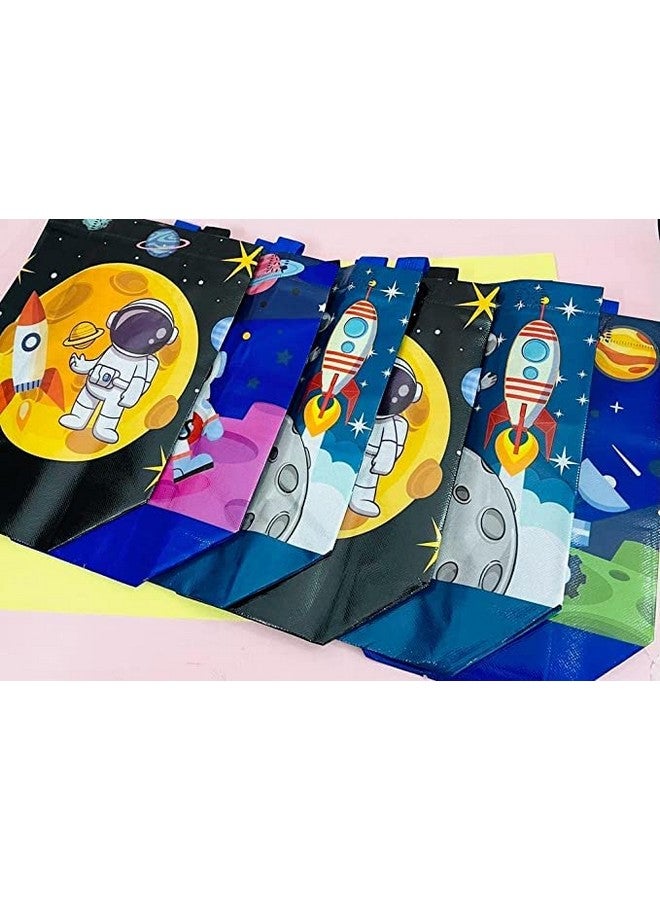 Tera13 Gift Bag For Boys(24 Pcs)Space Theme Carry Bag For Boys,Return Gifts Bag For Kids,Multipurpose Reusable Carry Bag,Birthday Gifts Party Carry Bag,Drawstring Bags Return Gifts,Gym Bag,Multicolor - Image 2