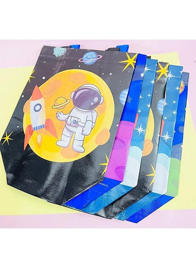 Tera13 Gift Bag For Boys(24 Pcs)Space Theme Carry Bag For Boys,Return Gifts Bag For Kids,Multipurpose Reusable Carry Bag,Birthday Gifts Party Carry Bag,Drawstring Bags Return Gifts,Gym Bag,Multicolor - Image 3
