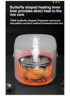 ZOLELE Smart  Multi-use Removable Non-stick Inner Pot Rice Cooker 5L  With 16 Preset Cooking Functions, 24-Hour Timer, Warm Function, and Non-Stick Inner Pot - ZB600  Black  - Image 5