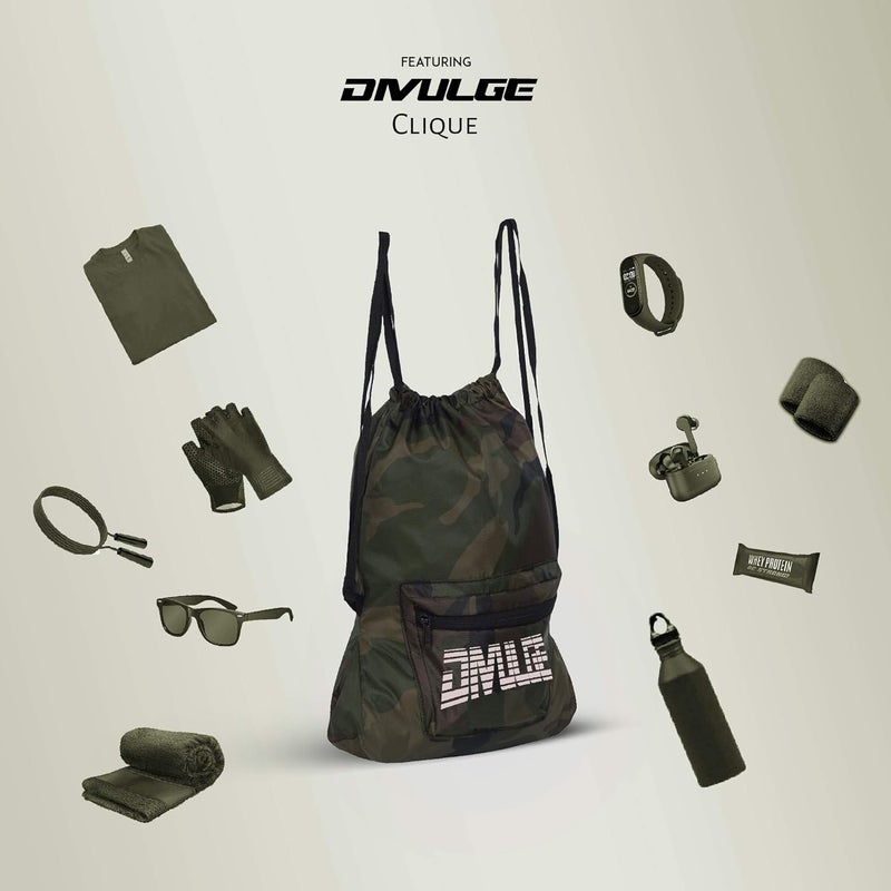DIVULGE Meteor16 liters Polyester Drawstring bag, daypack Gym bag Rucksack Backpack With Zip Pocket - Image 4