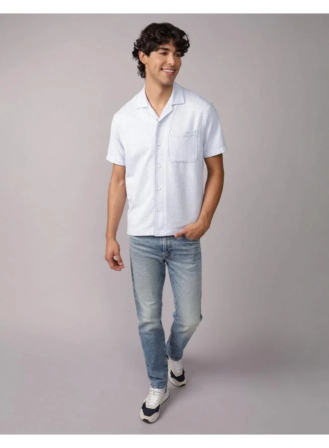 امريكان ايجل AE Seersucker Button-Up Camp Shirt