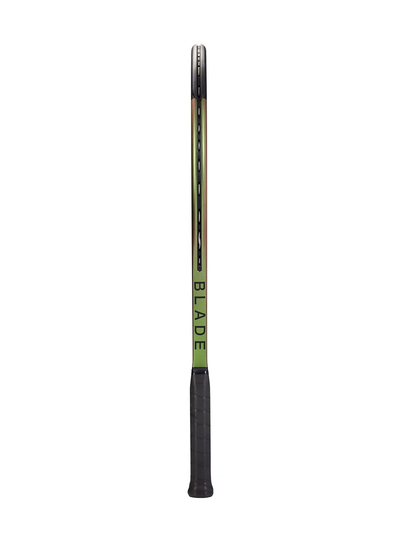 Wilson Blade 104 V8 Tennis Racket, 16x19, Adults, Intermediate/ Advanced - Green/ Bronze/ Black