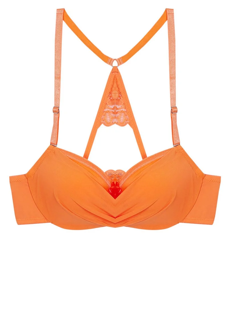 H. Nathalie Bandeau Racerback Lace Bra