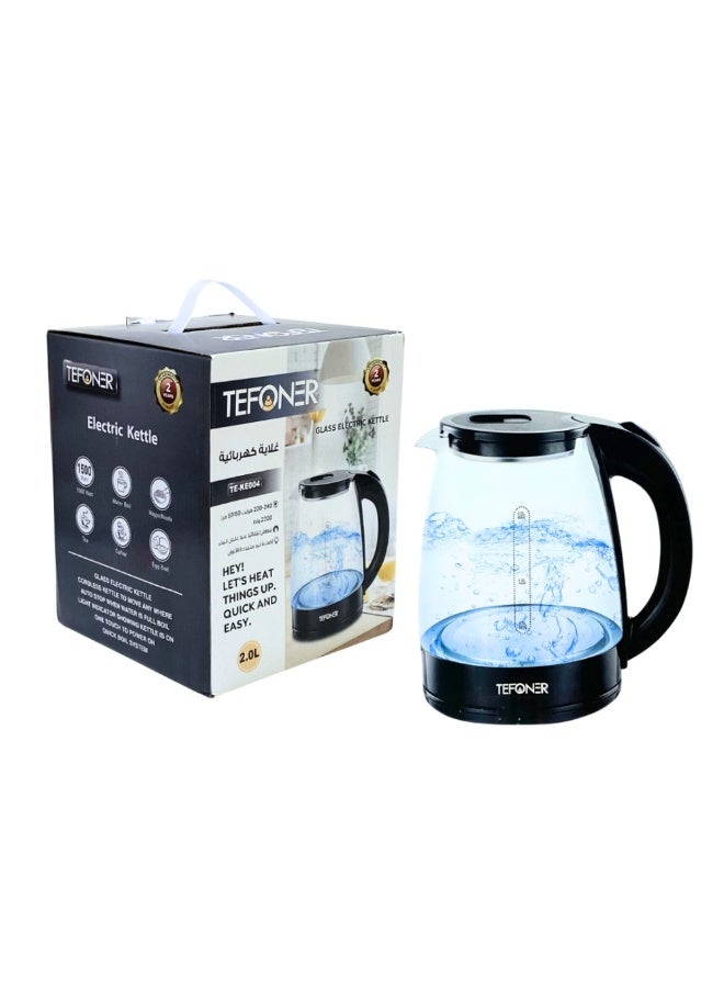 غلاية كهربائية شفافة سعة 2 لتر