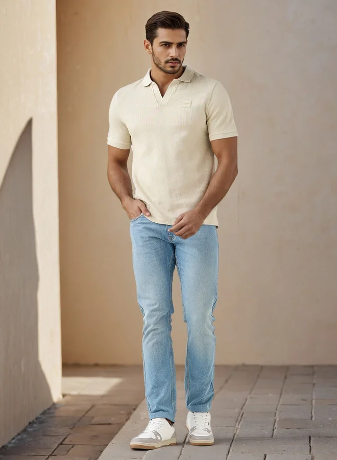 Lee Cooper Lee Cooper Ribbed Polo T-shirt