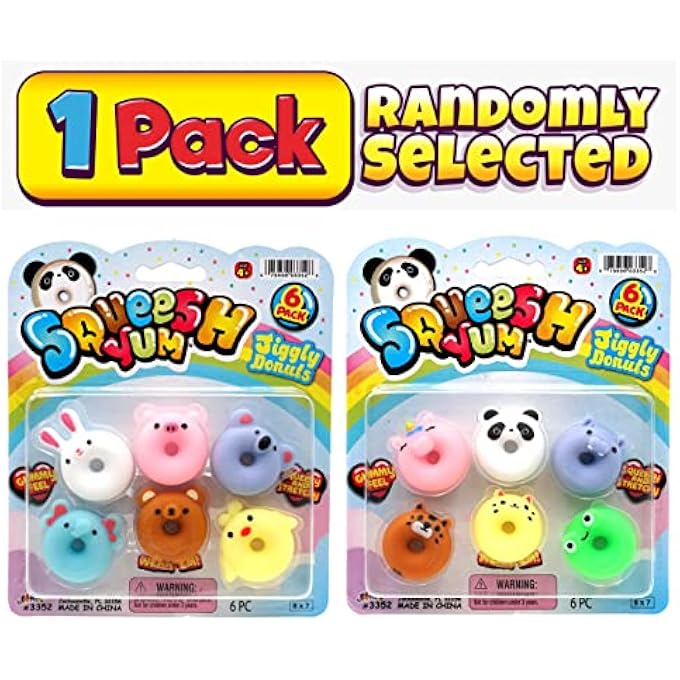 Ja-Ru Mini Mochi Squishy Animals (1 Pack) Cute Jiggly Donut Squishies for Kids & Adults, Boys & Girls. Stress Relief Fidget Gummy Toys. Bulk Party Favors Birthday Goodie Bags Class Prizes. 3352-1 - Image 2