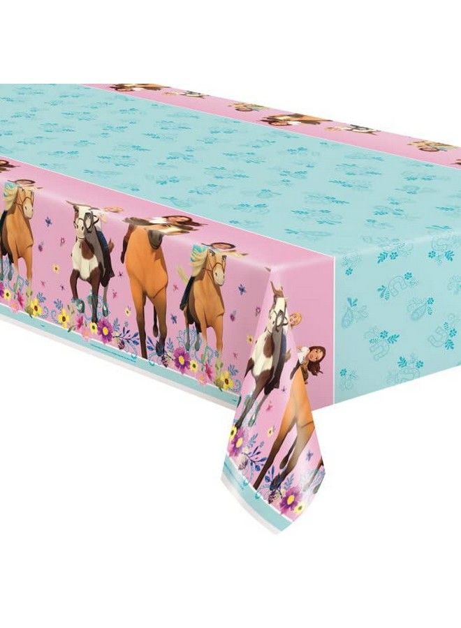 Unique Spirit Riding Free Horse Birthday Party Supplies Bundle Includes Plastic Table Covers 2 Pack - Image 3