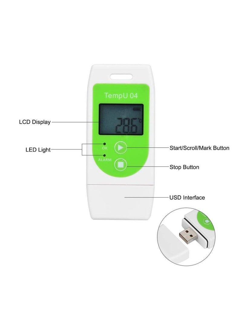 Temperature and Humidity Data Logger, Reusable Temperature and Humidity Data Logger USB Data Temperature Recorder