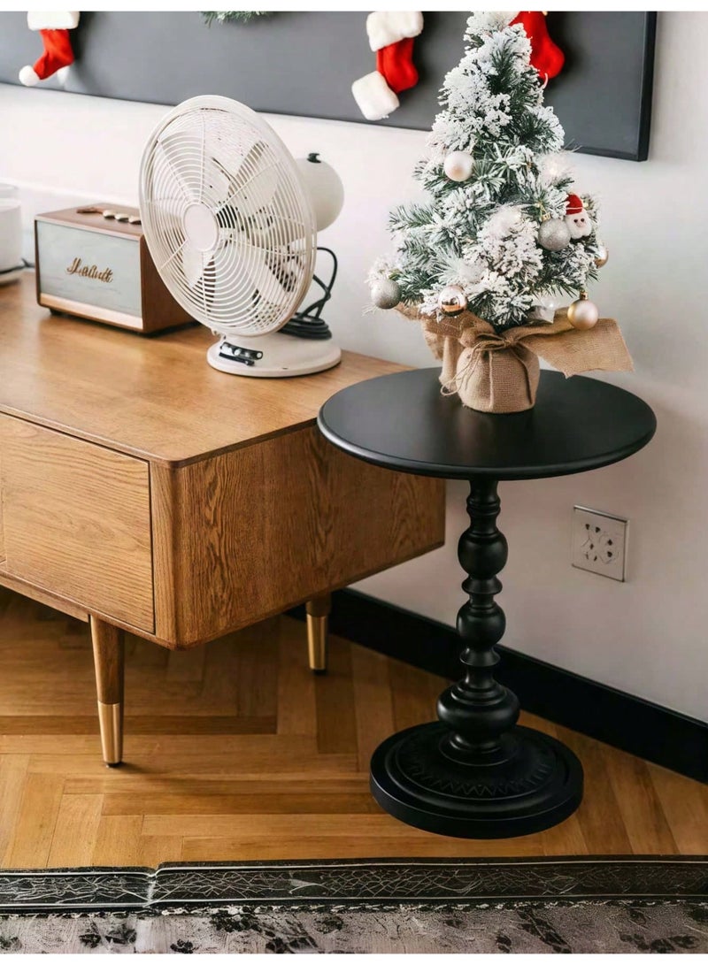 Metal Side Table Round – Sturdy Pedestal Accent Table, Matte Finish Small End Table for Living Room, Bedroom, Sofa, Coffee, Nightstand, Indoor & Outdoor U - Image 3