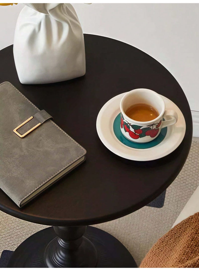 Metal Side Table Round – Sturdy Pedestal Accent Table, Matte Finish Small End Table for Living Room, Bedroom, Sofa, Coffee, Nightstand, Indoor & Outdoor U - Image 4