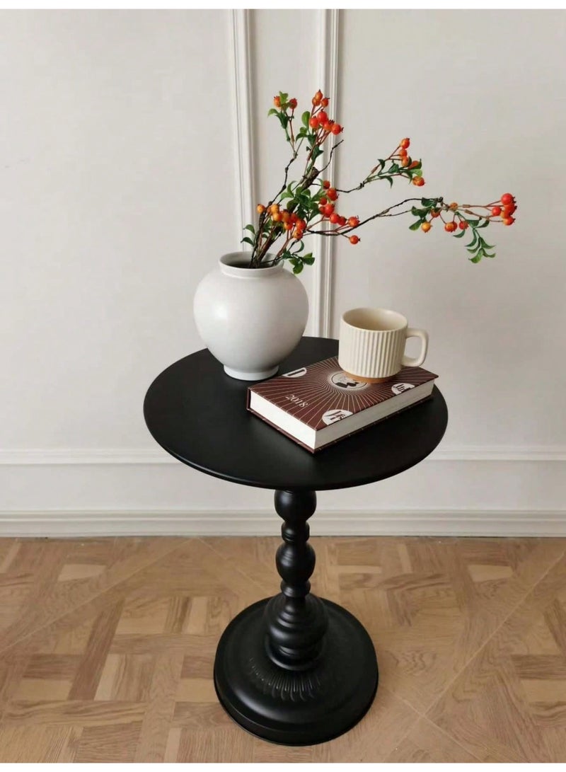 Metal Side Table Round – Sturdy Pedestal Accent Table, Matte Finish Small End Table for Living Room, Bedroom, Sofa, Coffee, Nightstand, Indoor & Outdoor U - Image 5