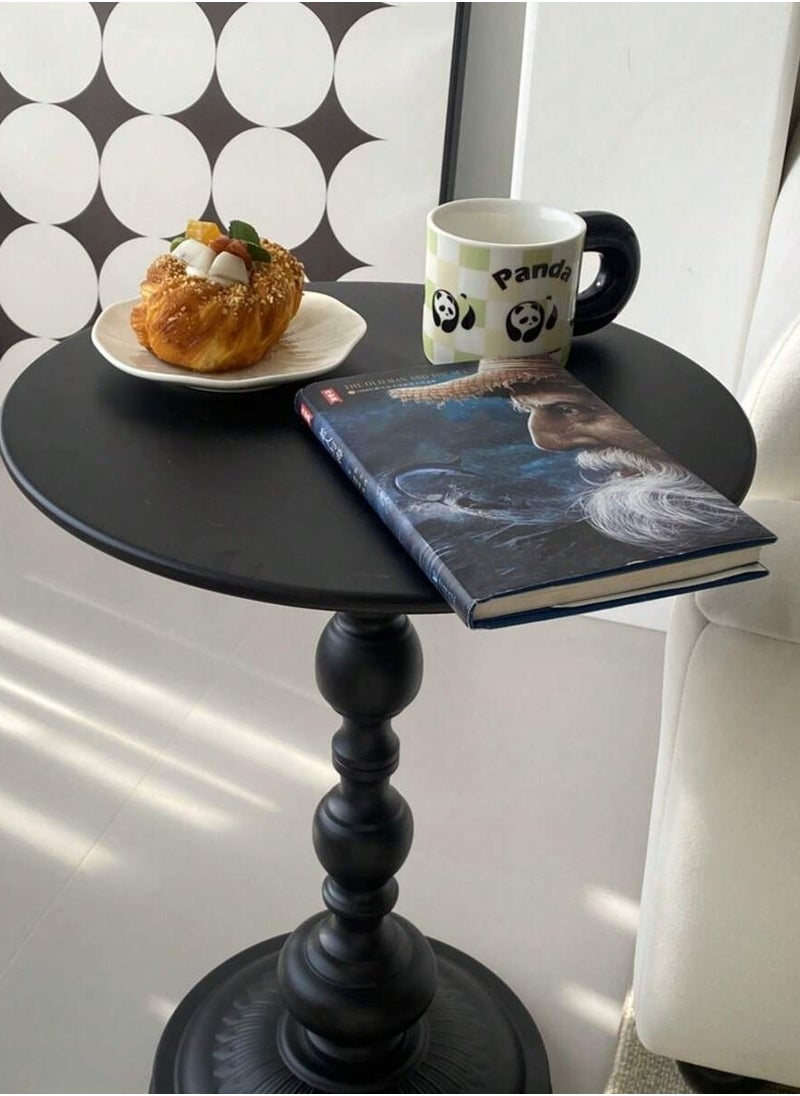 Generic Stylish Round Coffee and Side Table – Durable Metal Design with Black Matte Finish, Perfect for Living Rooms, Bedrooms, Offices, and Balconies, Ideal for Compact Spaces and Modern Home Décor  - Image 2