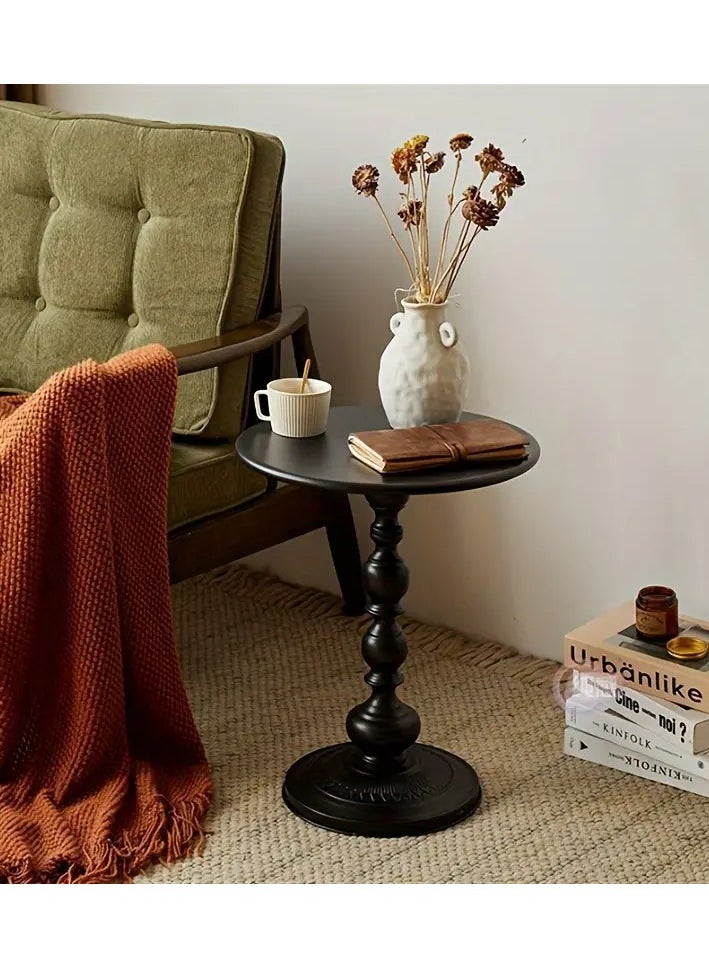 Generic Stylish Round Coffee and Side Table – Durable Metal Design with Black Matte Finish, Perfect for Living Rooms, Bedrooms, Offices, and Balconies, Ideal for Compact Spaces and Modern Home Décor  - Image 3