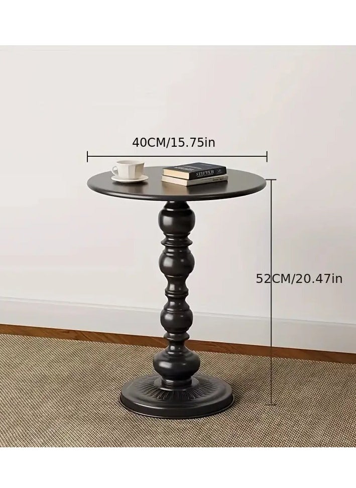Generic - Stylish Round Coffee and Side Table – Durable Metal Design with Black Matte Finish, Perfect for Living Rooms, Bedrooms, Offices, and Balconies, Ideal for Compact Spaces and Modern Home Décor - Image 1