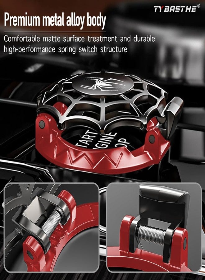 Tybasthe Original | Push Start Button Cover, Spiderman Car Engine Start Stop Button Cover Protector, Cool Car Accessories Interior Decor Sticker Decals Motorcycle Key Ignition Switch Cover, Black&Red - Image 5