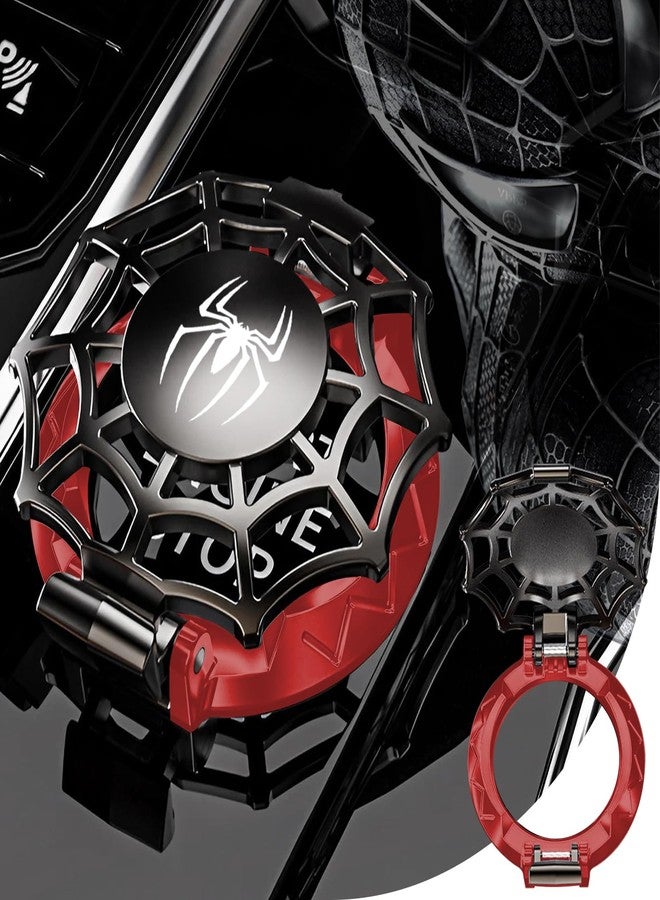 Tybasthe Original | Push Start Button Cover, Spiderman Car Engine Start Stop Button Cover Protector, Cool Car Accessories Interior Decor Sticker Decals Motorcycle Key Ignition Switch Cover, Black&Red - Image 1