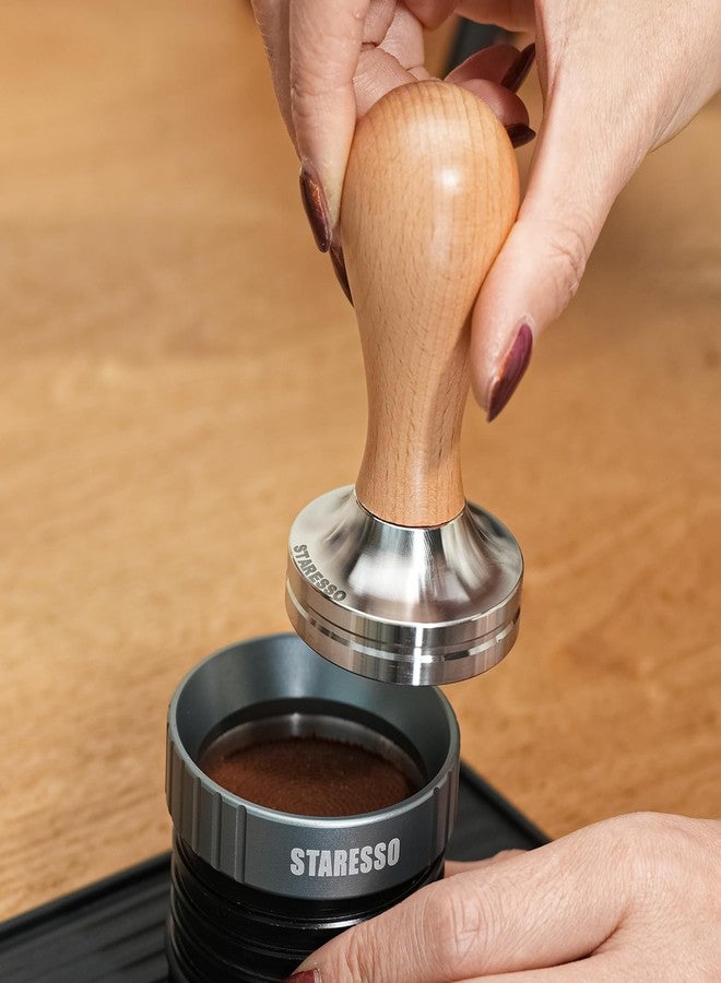 STARESSO 53mm Coffee Tamper for Espresso Machines, Wooden Espresso Tamper - Image 2