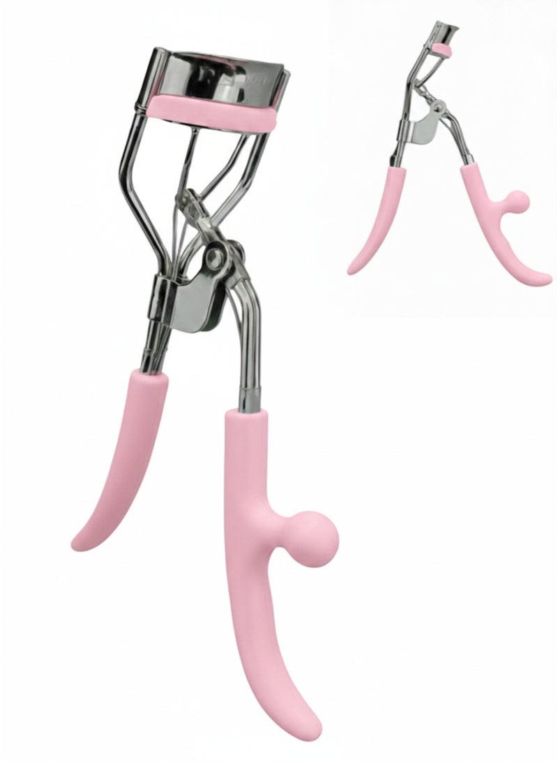 أداة تجعيد الرموش الاحترافية صغيرة الحجم - مريحة وسهلة الإمساك - رفع طبيعي للرموش - أداة تجميل يومية أساسية - وردي - Image 1