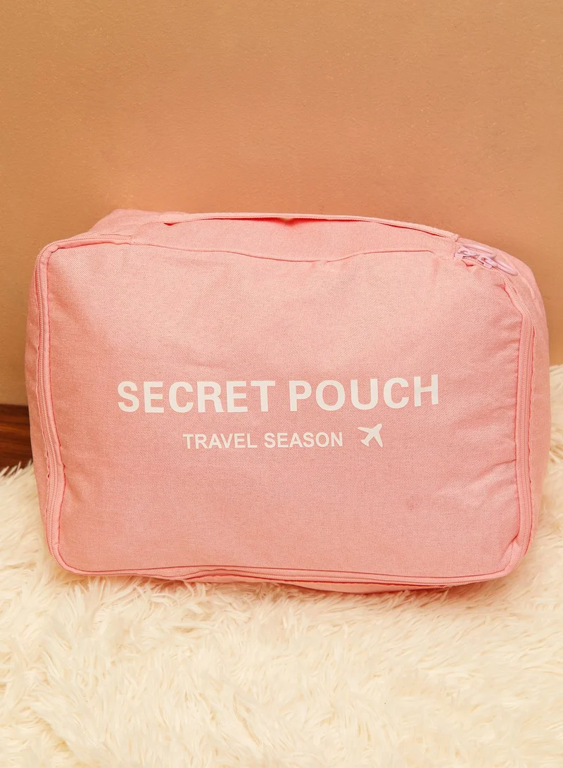 AURORA Pink Set Of 7 Travel Packing Bags