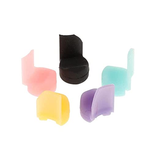Jiayouy Pack of 5 Soft Silicone Clarinet Oboe Thumb Rest Cushion Thumb Protector for Woodwind Instrument (Black) - Image 4