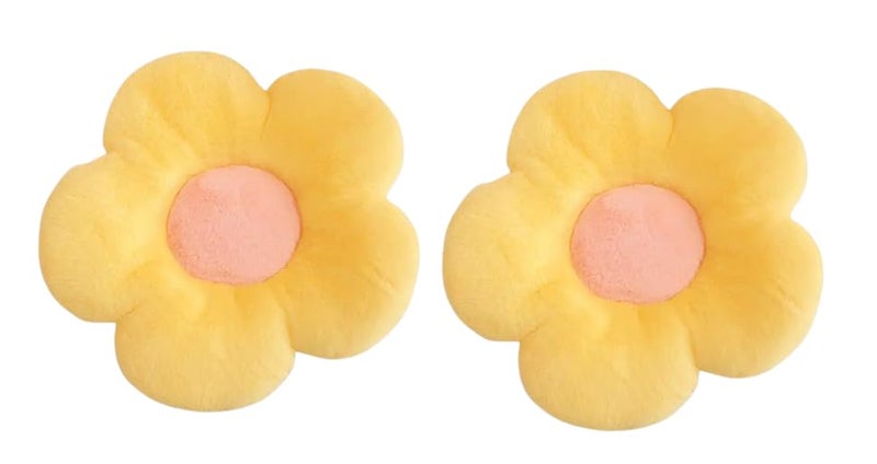 AVSHUB AVSHUB Sunflower Pillow Cushion Filler Throw Pillow 35 cm Set of 2 Cushion Filler Cushion Pillow Sofa Pillow Cushions for Bed Decorative Pillow for Sofa Car Office Chair Yellow - Image 1