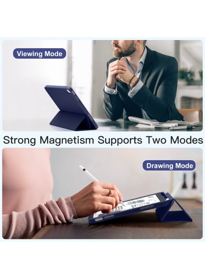 Case for Honor Pad 9 12.1 Inch, Auto Wake/Sleep, Comfortable Skin Touch, Slim Trifold Stand Protective Cover with Soft TPU Back, Dark Blue - Image 3