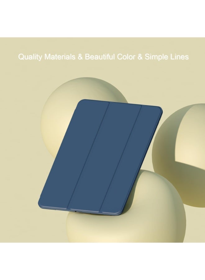 هونور الوسادة 9 12.1 بوصة الهاتف المحمول شل ، استيقظ تلقائي / النوم ، والشعور بالراحة الجلد ، رقيقة جدا ثلاثة أضعاف قوس الغطاء الواقي ، لينة تبو الغطاء الخلفي ، أزرق داكن - Image 4