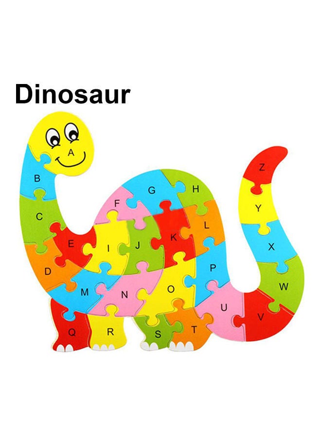 NIBEMINENT Wooden Animal Alphabet Jigsaw Puzzle