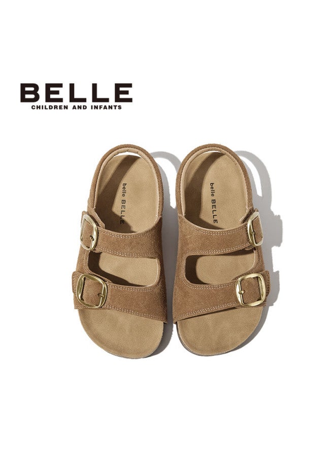Belle Kids Sandals Summer Boys Girls Beach Shoes Fashion Casual Shoes Camel Size 31 - Image 2