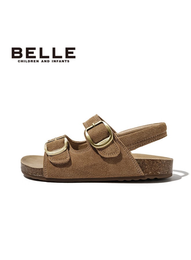 Belle Kids Sandals Summer Boys Girls Beach Shoes Fashion Casual Shoes Camel Size 31 - Image 3