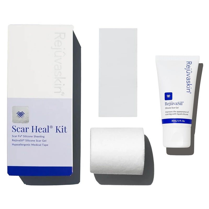Rejuvaskin Scar Heal Kit for Small Scars Soften Flatten Reduce and Recover Silicone Sheeting RejuvaSil Gel  Medical Tape 15 x 3 - Image 1