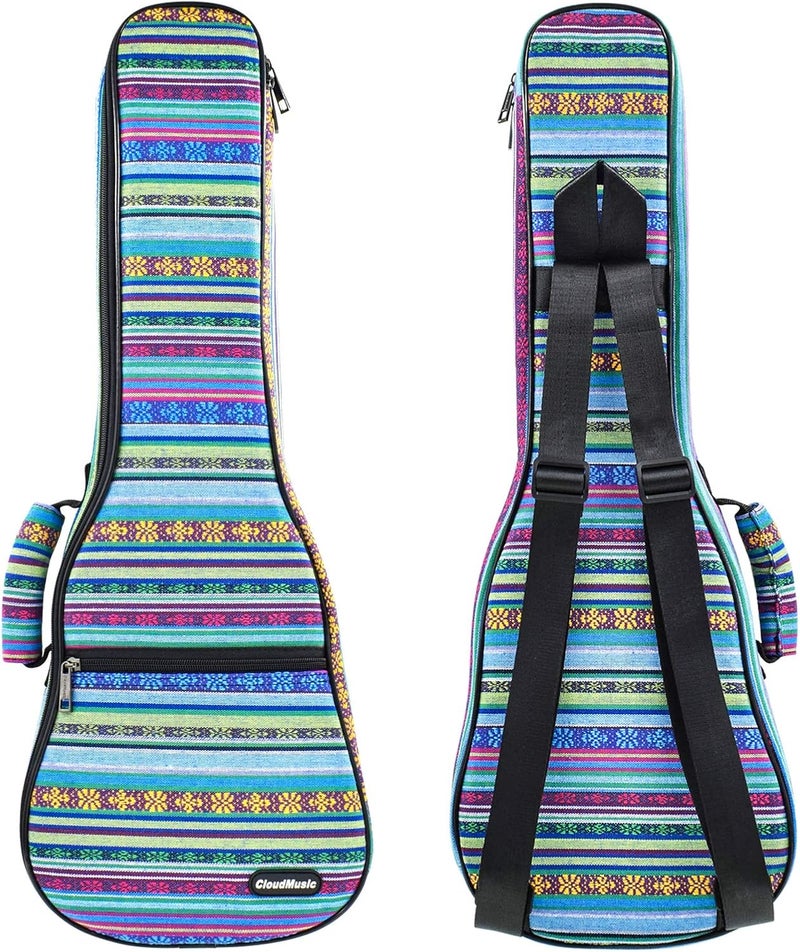 CLOUDMUSIC Ukulele Case Gig Bag Padded Backpack For Tenor 26" Inch(Tenor,Hawaii Blue) - Image 3