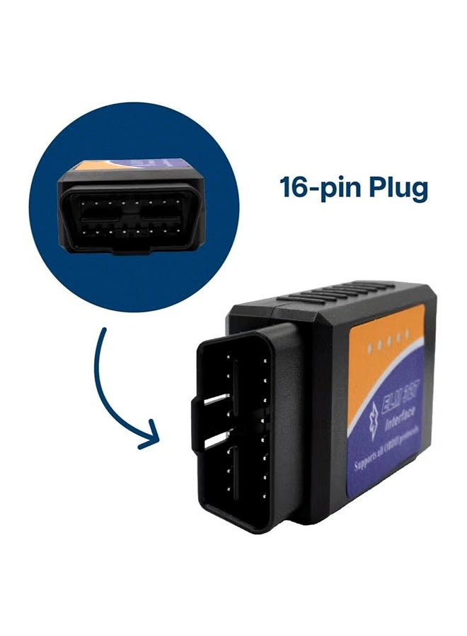 OBD2 Scanner Bluetooth - Car Scanner Compatible with iOS, iPhone, iPad and Android – OBD2 Reader Car Diagnostic Tool Wireless OBD Car Code Reader – Check Engine Code Reader - Image 2