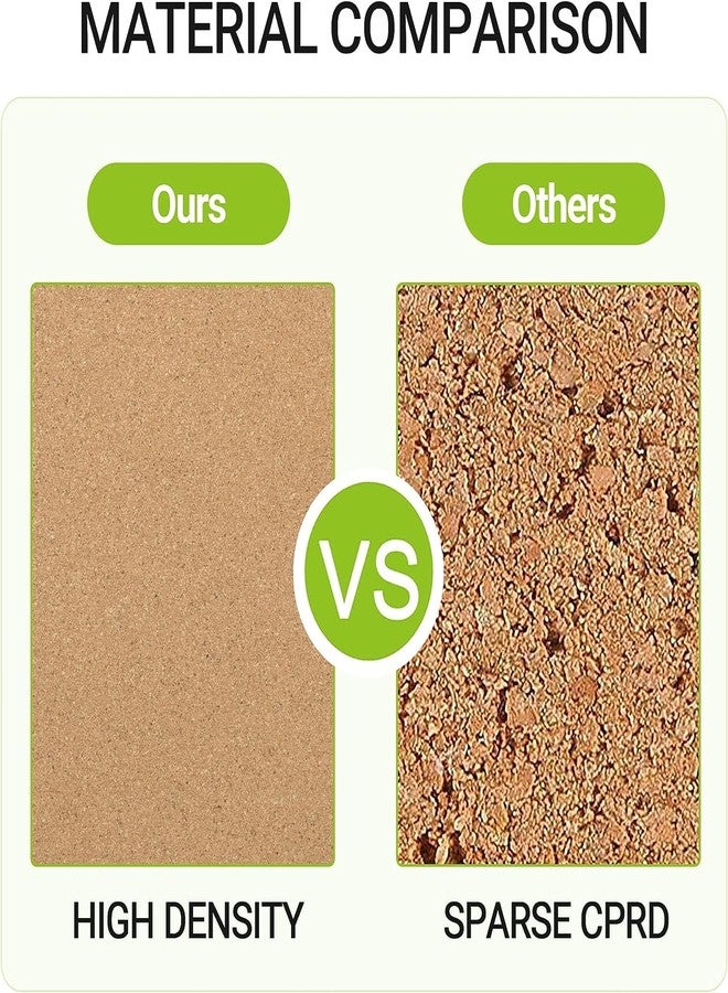 AKTOP Cork Board Bulletin Board 12x12, 1/2" Thick Cork Board Tiles 9 Pack, Small Square Pin Board for Wall, Self Adhesive Corkboards with 120 Push Pin Wood Clips for School, Home & Office - Image 4