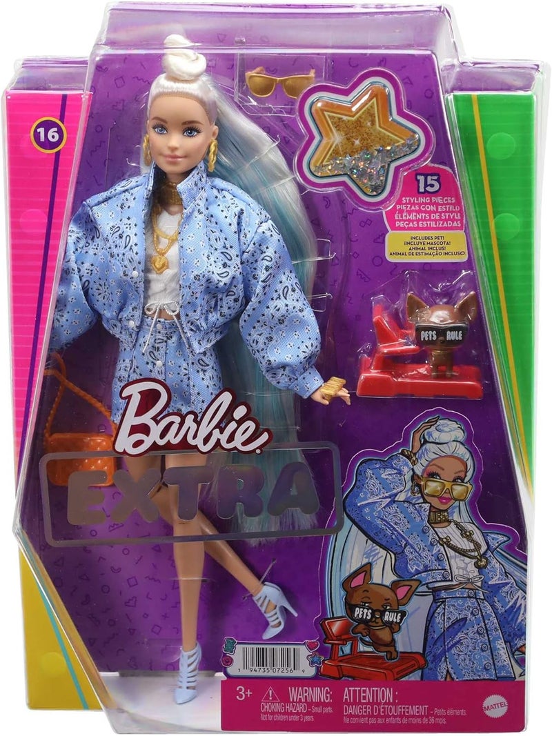 Barbie Extra Doll with Pet Chihuahua and Accessories - Image 5