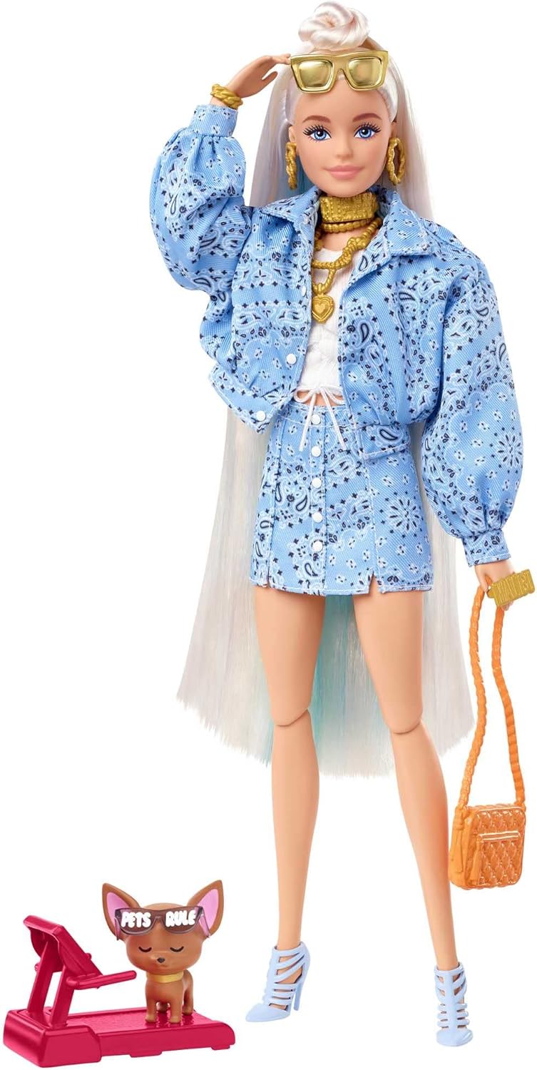 Barbie Extra Doll with Pet Chihuahua and Accessories - Image 1