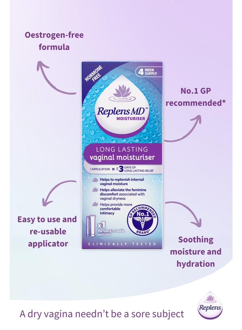 Replens Long Lasting Vaginal Moisturiser 4 Week Supply, 35g each - Image 2