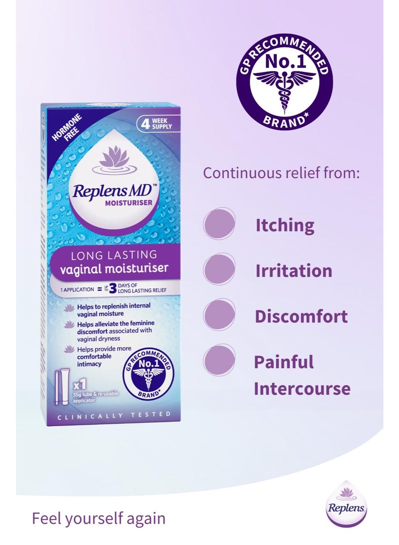 Replens Long Lasting Vaginal Moisturiser 4 Week Supply, 35g each - Image 3
