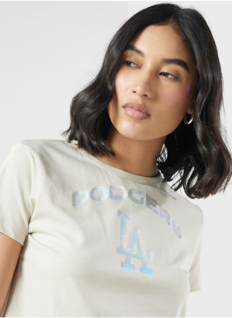 Fanatics - Y2K Los Angeles Dodgers Cropped T-Shirt - Image 1